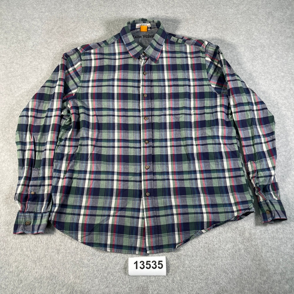 Tailor Vintage Authentic Indian Madras Shirt Mens L Multicolor Plaid Button Down